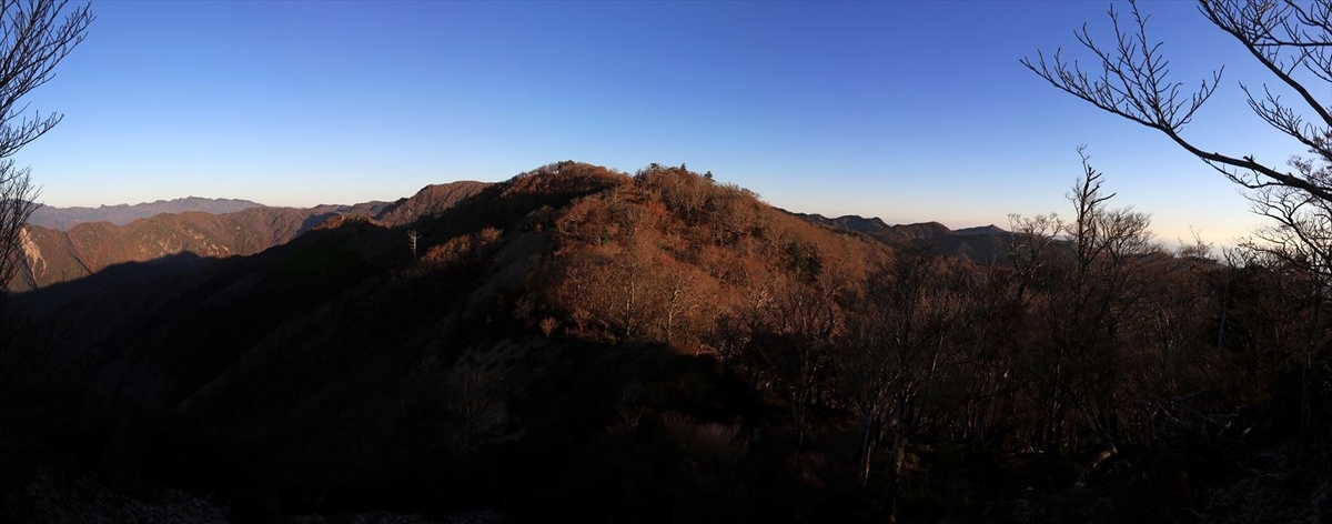 マブシ嶺 地倉山 展望 尾鷲道 台高山脈
