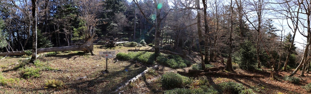 堂倉分岐 看板 尾鷲道 台高山脈
