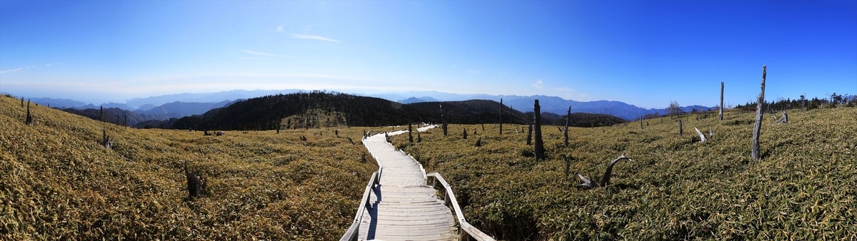 正木嶺 登り坂 階段 展望 登山道 台高山脈 大台ヶ原