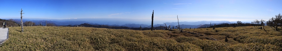 正木嶺 テラス 展望 登山道 台高山脈 大台ヶ原