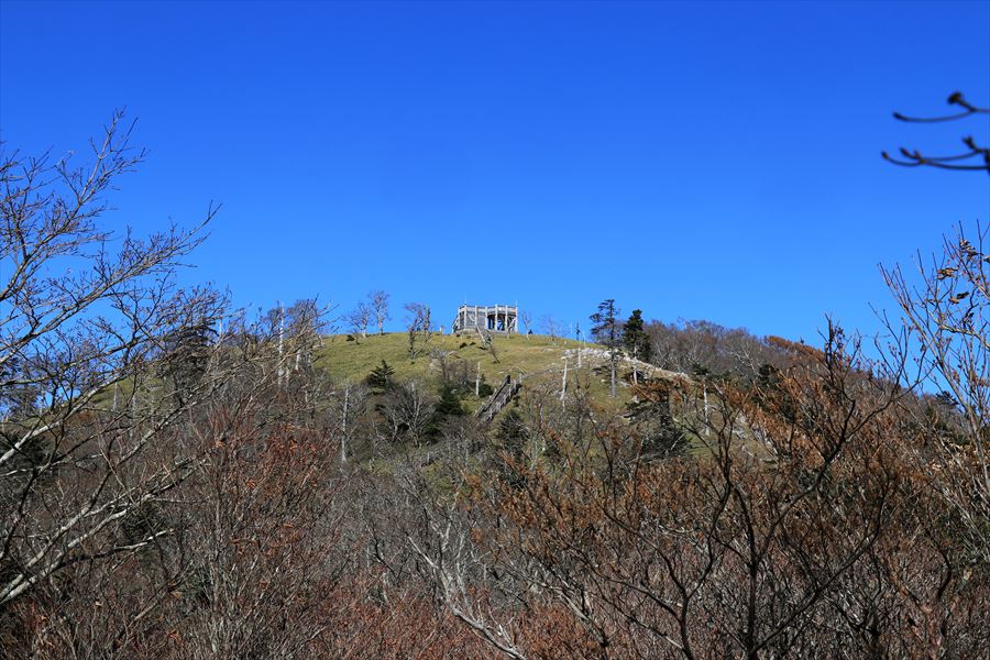 日出ヶ岳 山頂 望遠 正木嶺 台高山脈 大台ヶ原