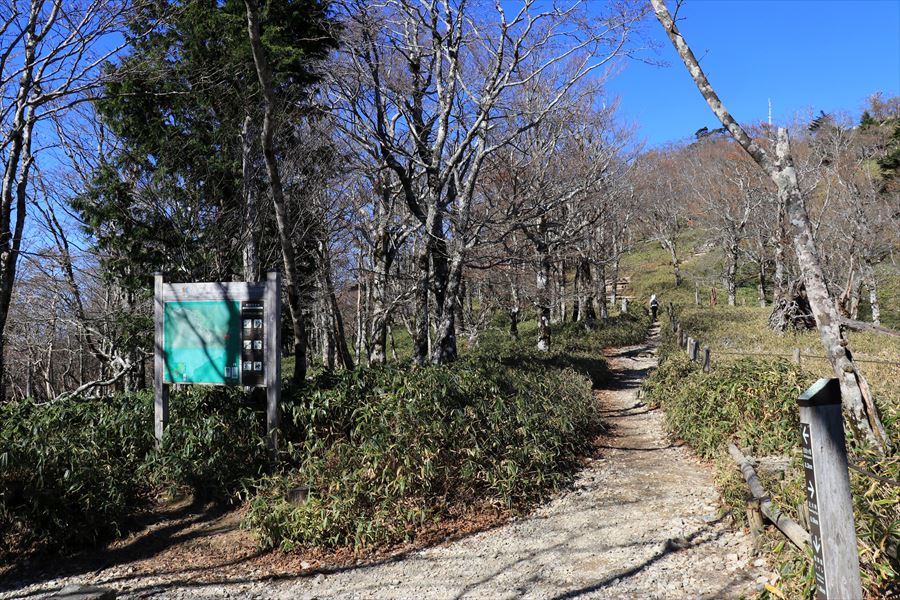 正木峠 分岐 看板 日出ヶ岳 台高山脈 大台ヶ原