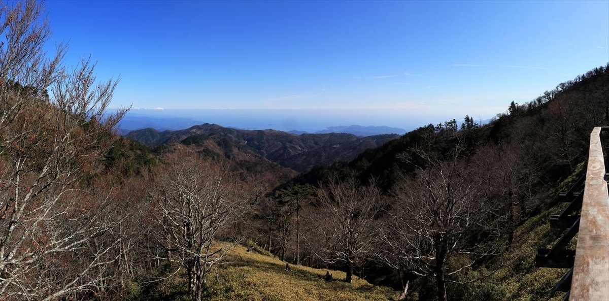 正木峠 分岐 テラス 展望 パノラマ 日出ヶ岳 台高山脈 大台ヶ原