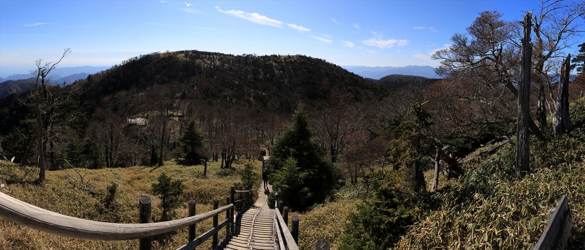 正木峠 日出ヶ岳 山頂直下 展望 台高山脈 大台ヶ原