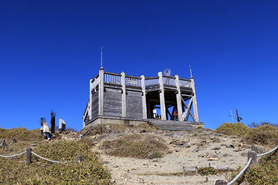 正木峠 日出ヶ岳 山頂直下 展望台 台高山脈 大台ヶ原