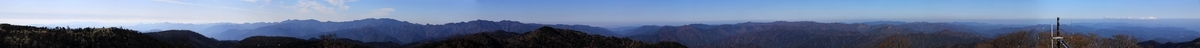 日出ヶ岳 山頂 展望 望遠 大峰山脈 台高山脈 大台ヶ原