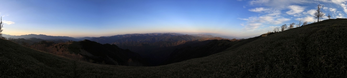 三津河落山 大和岳 展望 台高山脈 大台ヶ原