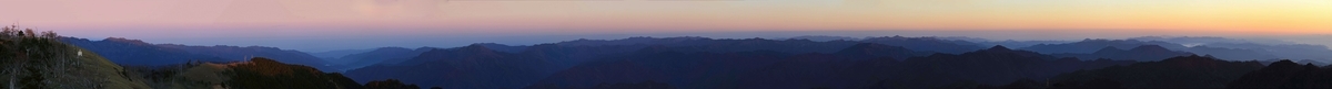 三津河落山 山頂 展望 望遠 池木屋山 台高山脈 大台ヶ原
