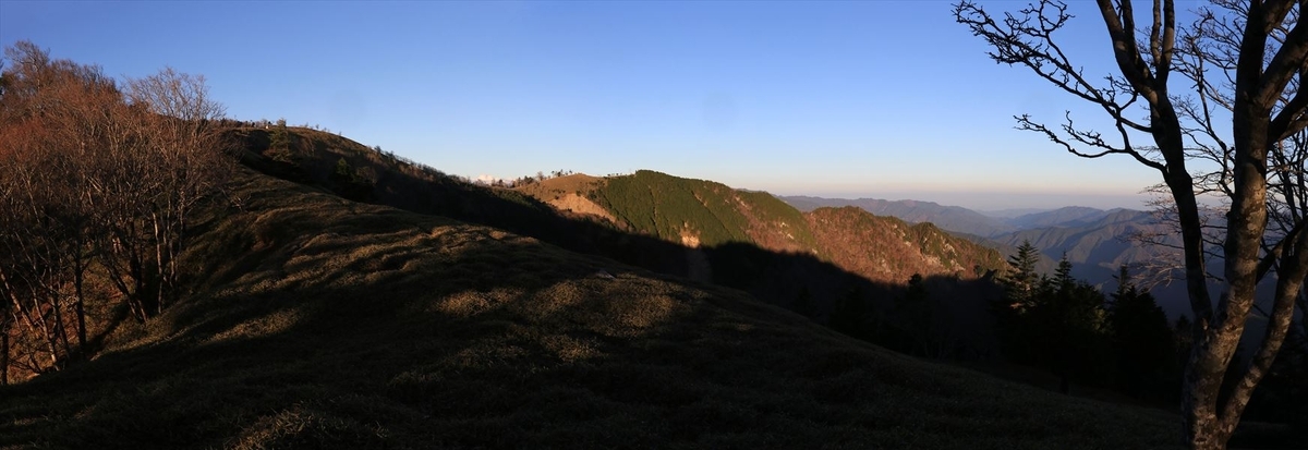 三津河落山 コブシ峠 山頂 直下 急登 笹原 台高山脈 大台ヶ原