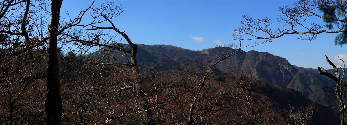 大台辻 添谷山 登山道 三津河落山 展望 望遠 台高山脈