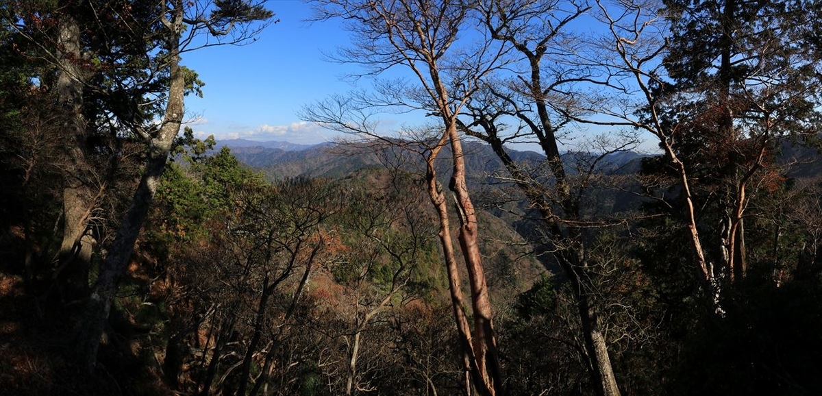 添谷山 山頂 直下 展望 台高山脈