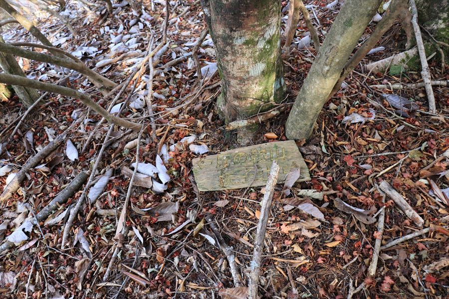 杉又高 看板 馬ノ鞍山 振子辻 台高山脈