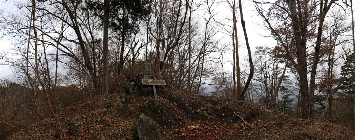 馬ノ鞍峰 山頂 看板 展望 台高山脈
