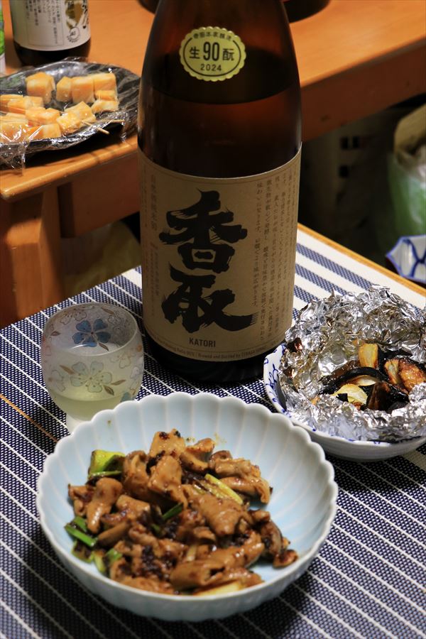 香取 純米90 寺田本家 もつ焼き 料理 日本酒