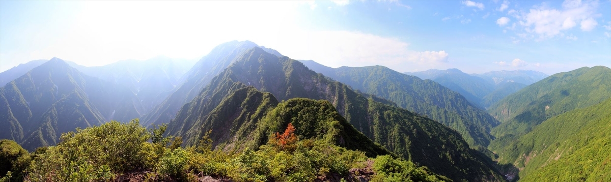 中ノ岳 オカメノゾキ 難路 越後三山