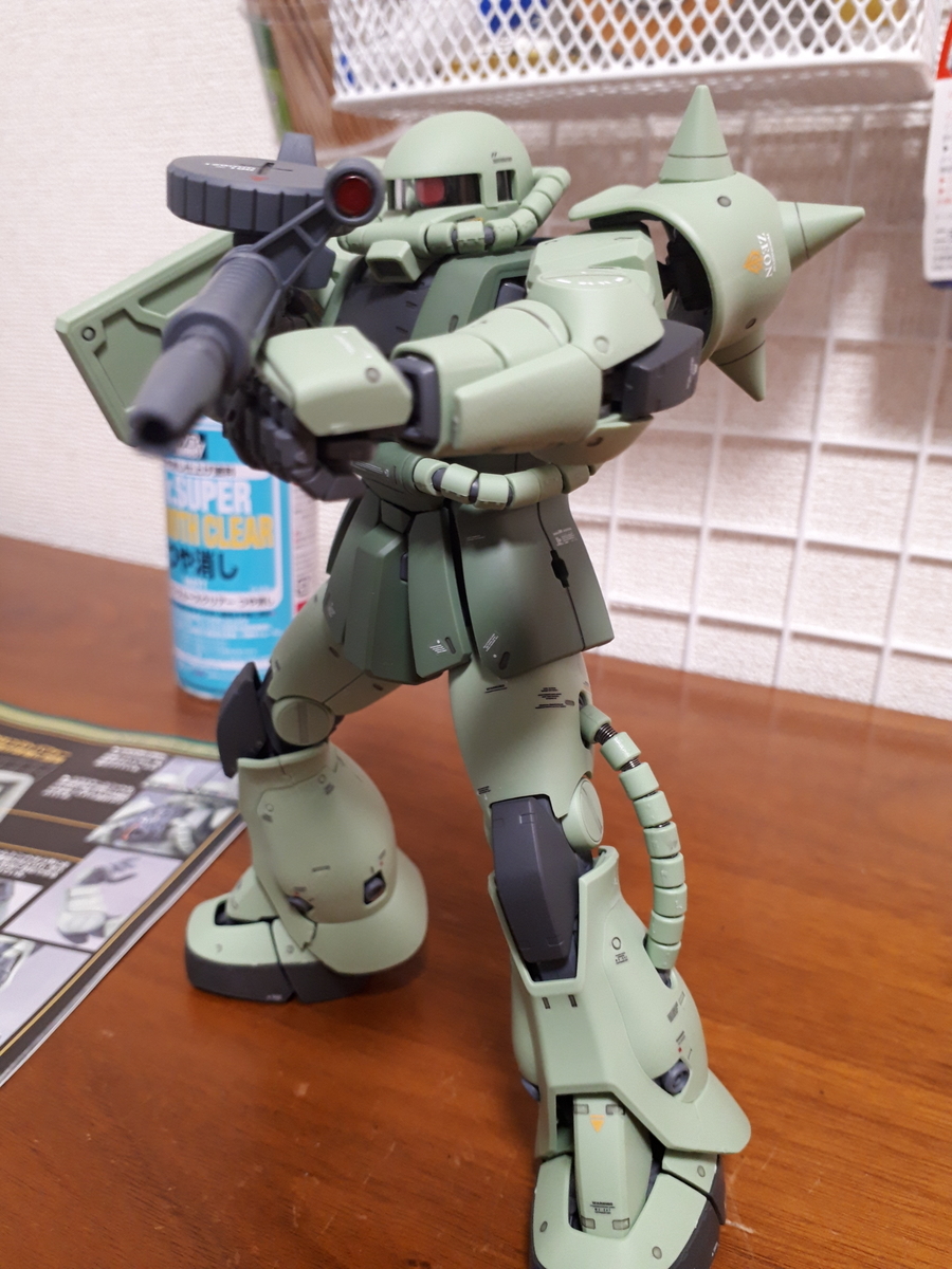 MG 1/100 MS-06F ザクII Ver.2.0 レビュー 素組 簡単フィニッシュ 艶