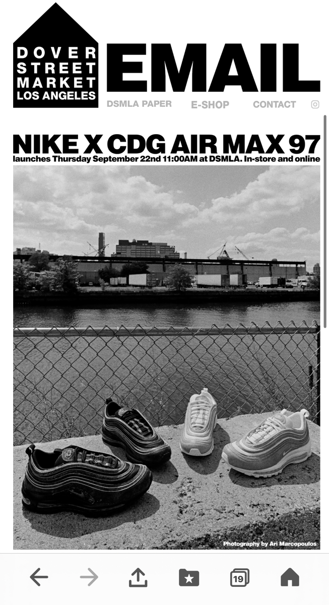 comme des garcons nike chain