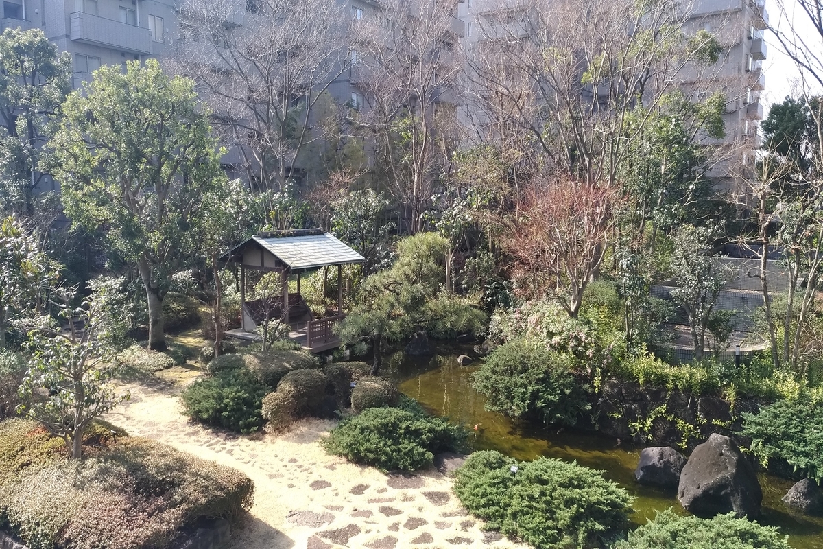 パークハウス多摩川の敷地内にある日本庭園 パークハウス多摩川の敷地内にある日本庭園