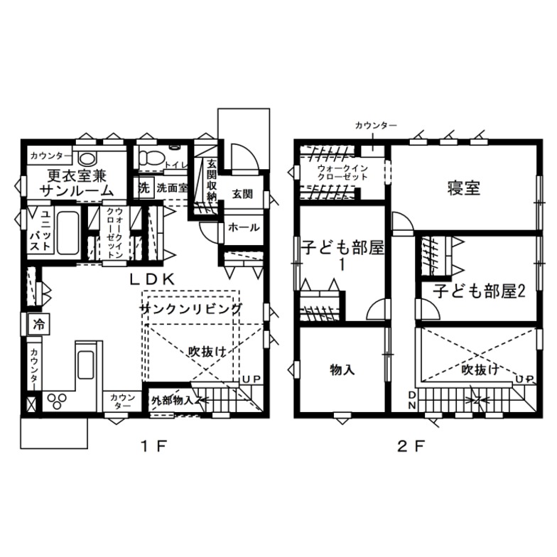 Kさんが建てた注文住宅の間取り