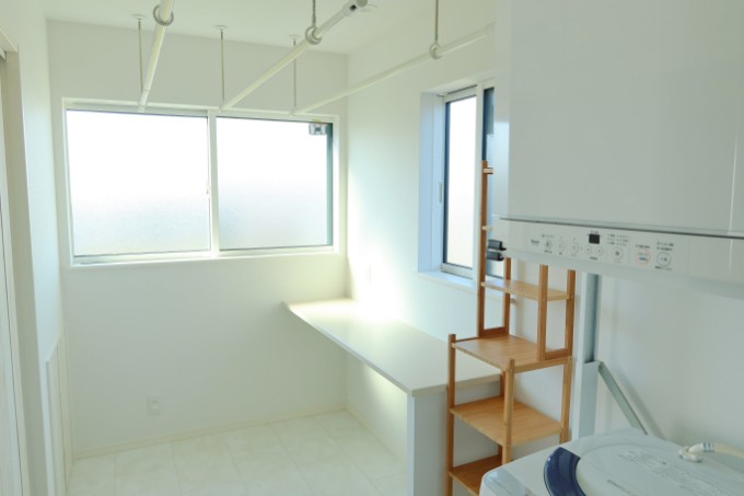 室内星のできる洗面室／注文住宅実例