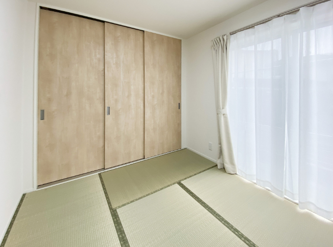 洗濯の動線を設置した和室/注文住宅実例