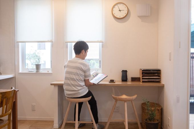 二人で使えるワークスペースの写真