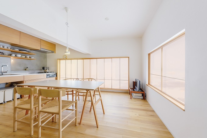 塗り壁の部屋の写真