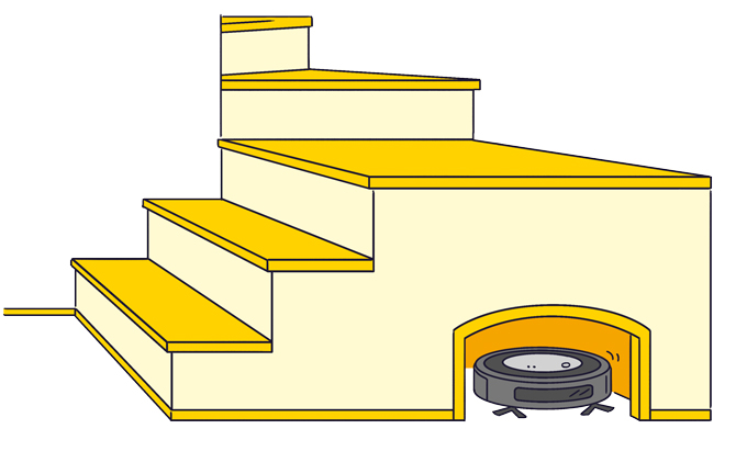掃除機の収納のイラスト