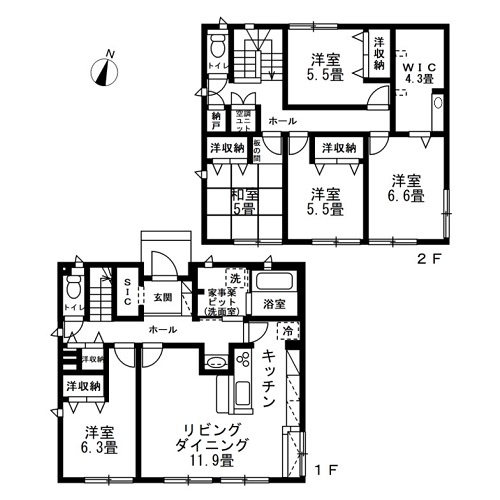 Sさん宅の間取図/注文住宅実例