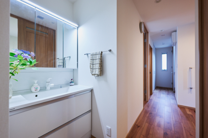 Sさん宅の洗面コーナー/注文住宅実例