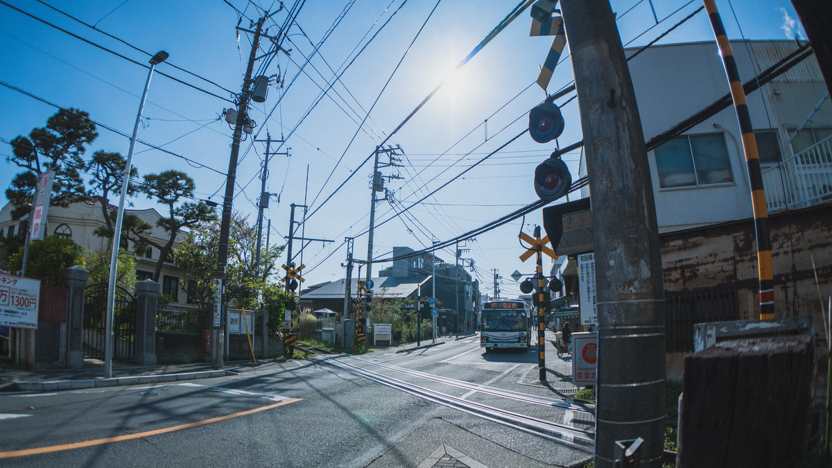 長谷行く途中の踏切