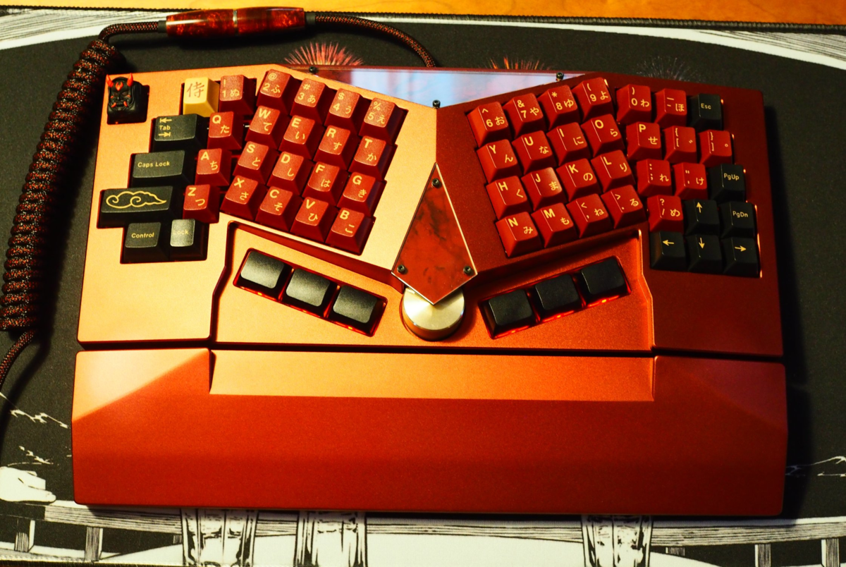 濃いピンク系統 カスタムERGODOX 自作キーボード オレンジ - 通販