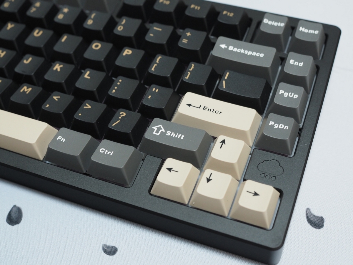 Rainy75 Anodized Black Lite + JISプレート（WOBKEY RAINY75 HE