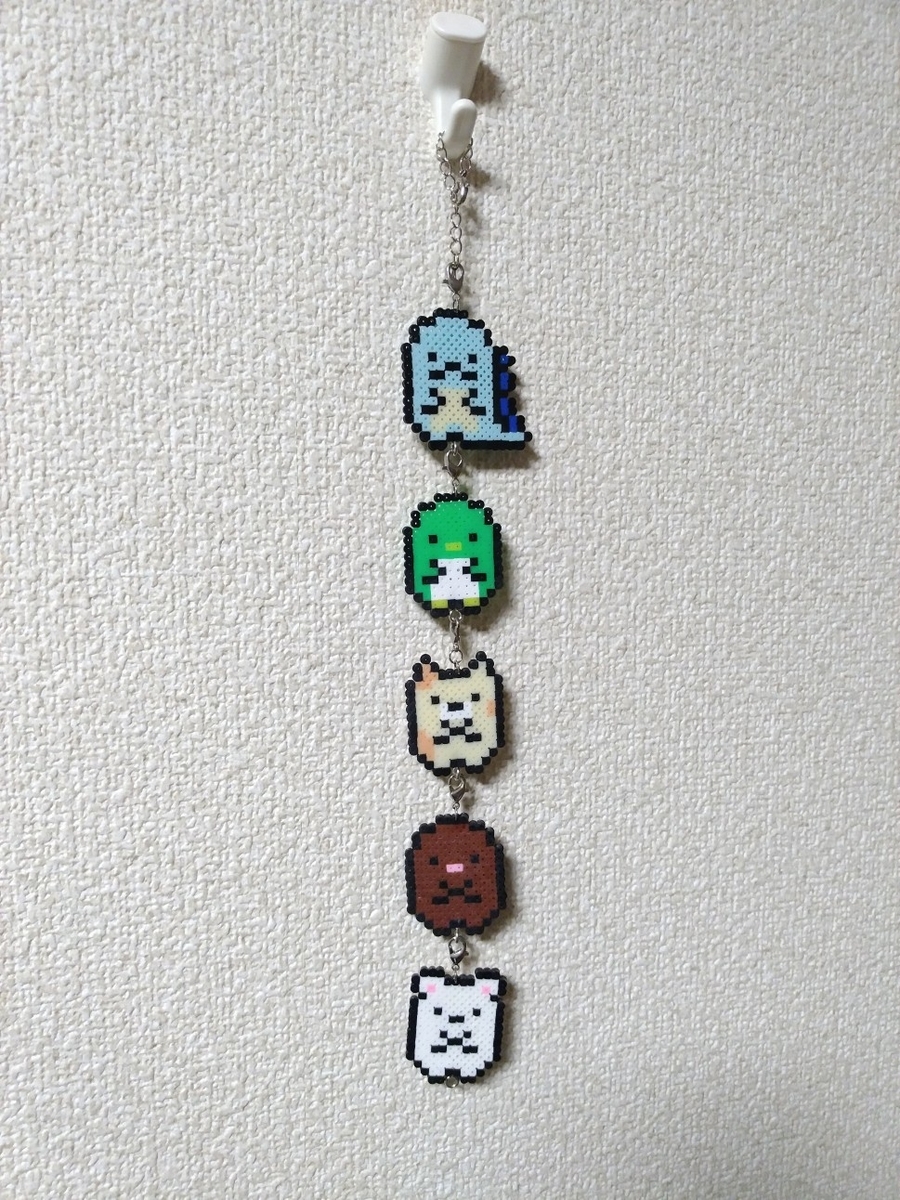アイロンビーズ すみっコぐらし 連結アクセサリー たこやき の いろいろちまちま 作りましたー