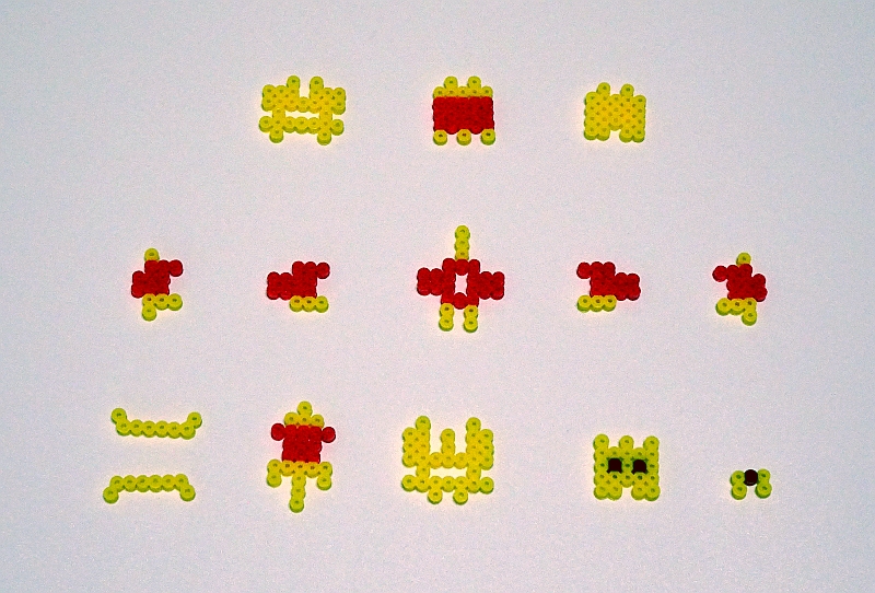 アイロンビーズ3d ディズニーツムツムより くまのプーさん たこやき の いろいろちまちま 作りましたー