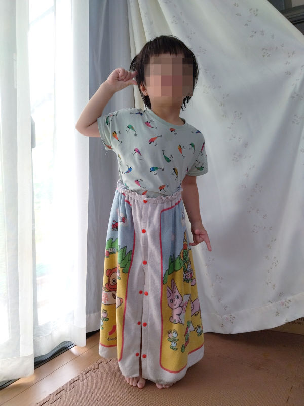 プールタオル ラップタオル キッズ用 の簡単な作り方 さつきスタイ