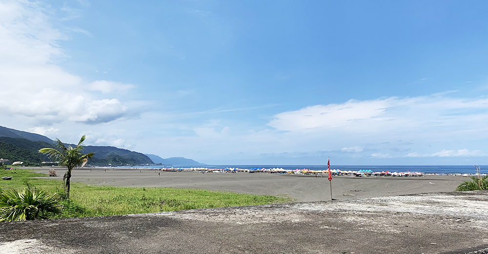 宜蘭の外澳海水浴場。いい天気！
