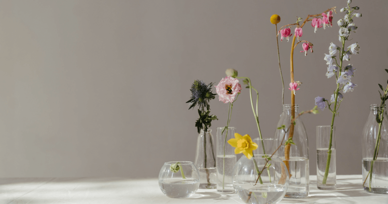 花にあった水の量で生ける