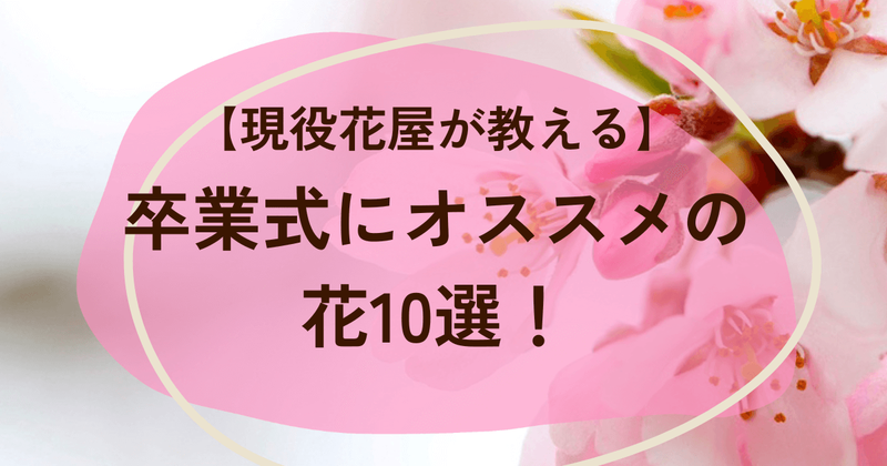 卒業式にオススメの花