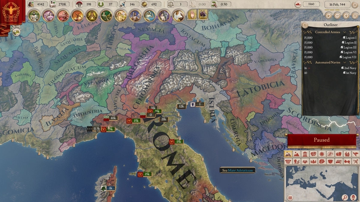 Imperator Romeを進める Seamoon S くらげ日記