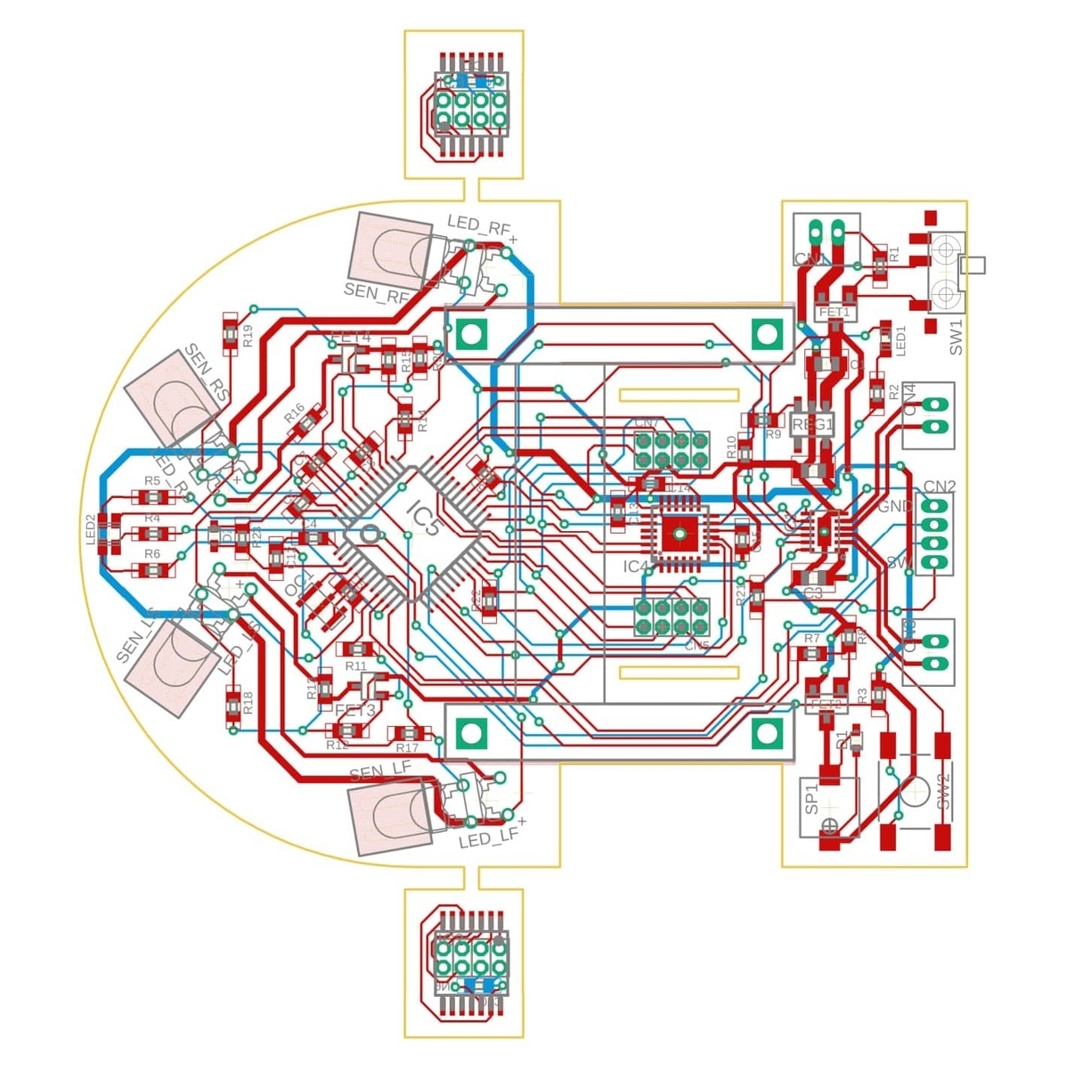 マイクロマウスの配線図