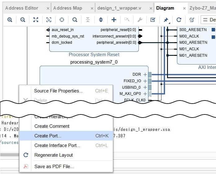 図6:「Create Port...」コマンド