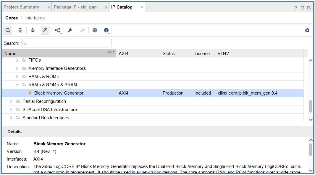 図9:「Block Memory Generator」を実行