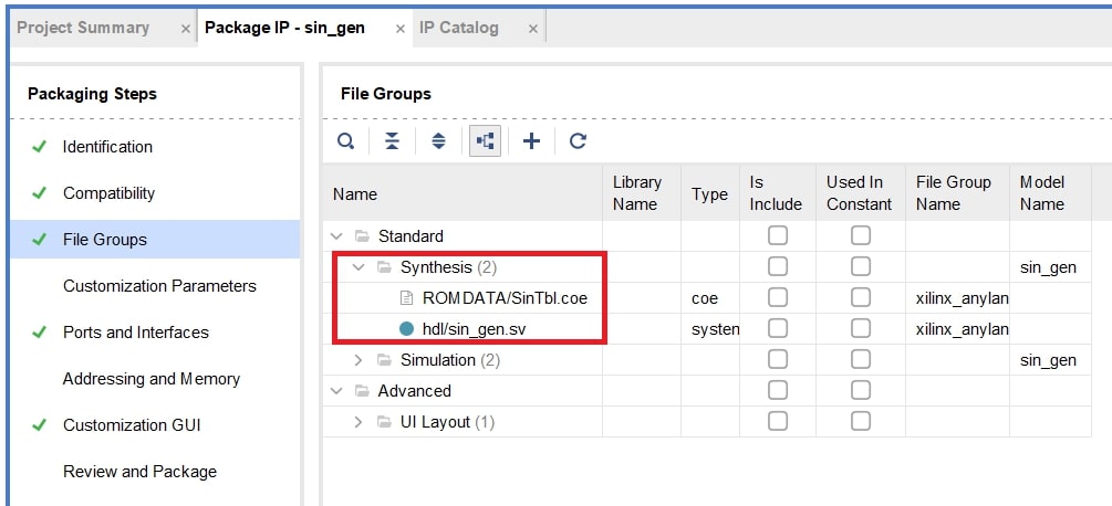 図17:「Merge changes from File Groups Wizard」した後