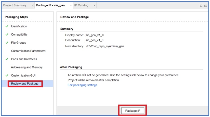 図20:「Package IP」をクリック