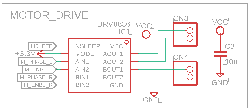 図1:DRV8836の周辺回路図
