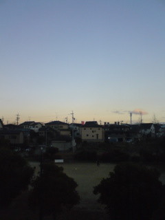 実家の夕暮れ