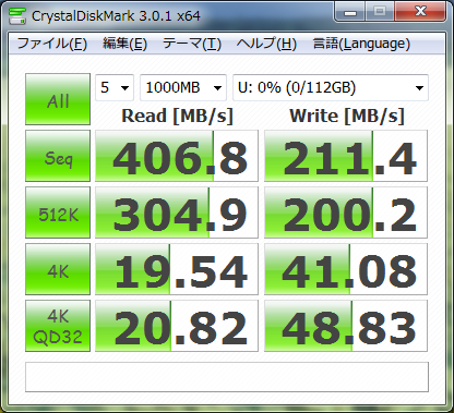 Intel SSDSC2MH120A2K5ベンチマーク