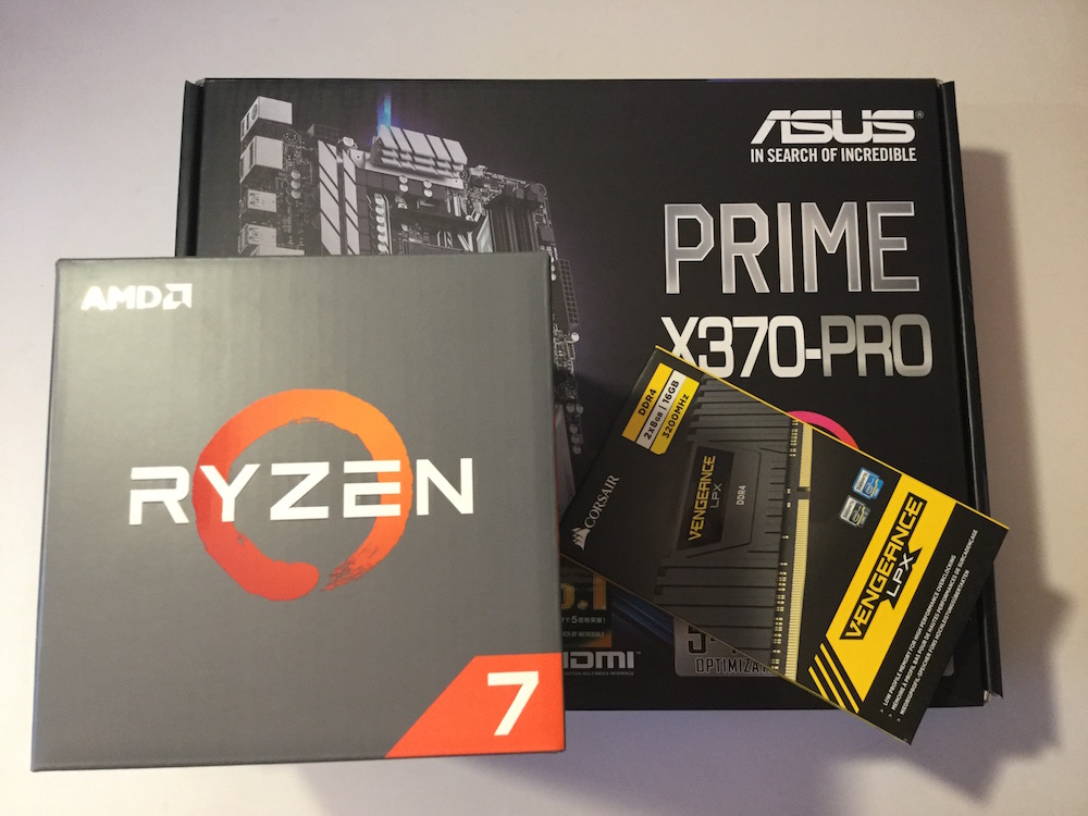 AMD Ryzen 1700とPRIME X370-PROとCMK16GX4M2B3200C16