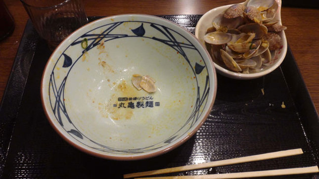 丸亀製麺 辛辛あさりうどん